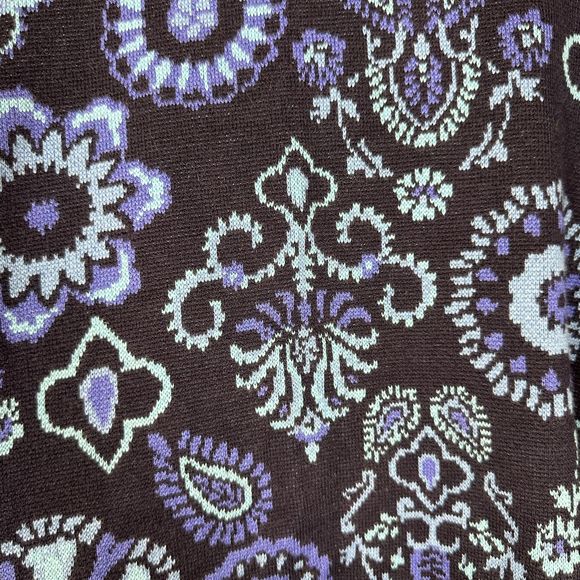 Isaac Mizrahi Live Jacquard Floral Tassel Open Front Cardigan Size 2X - Picture 6 of 8